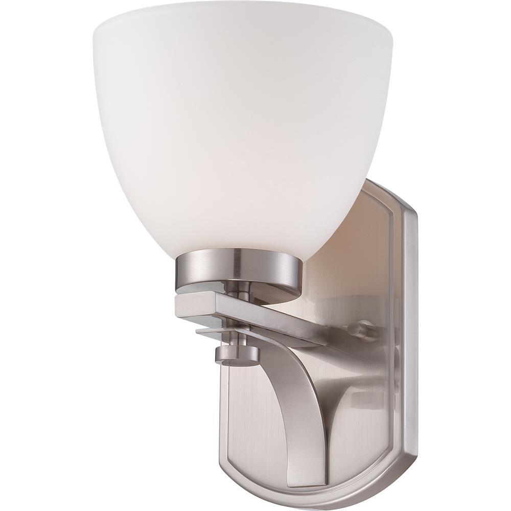 Nuvo Lighting 60/5011  Bentley - 1 Light Vanity Fixture with Frosted Glass in Brushed Nickel Finish